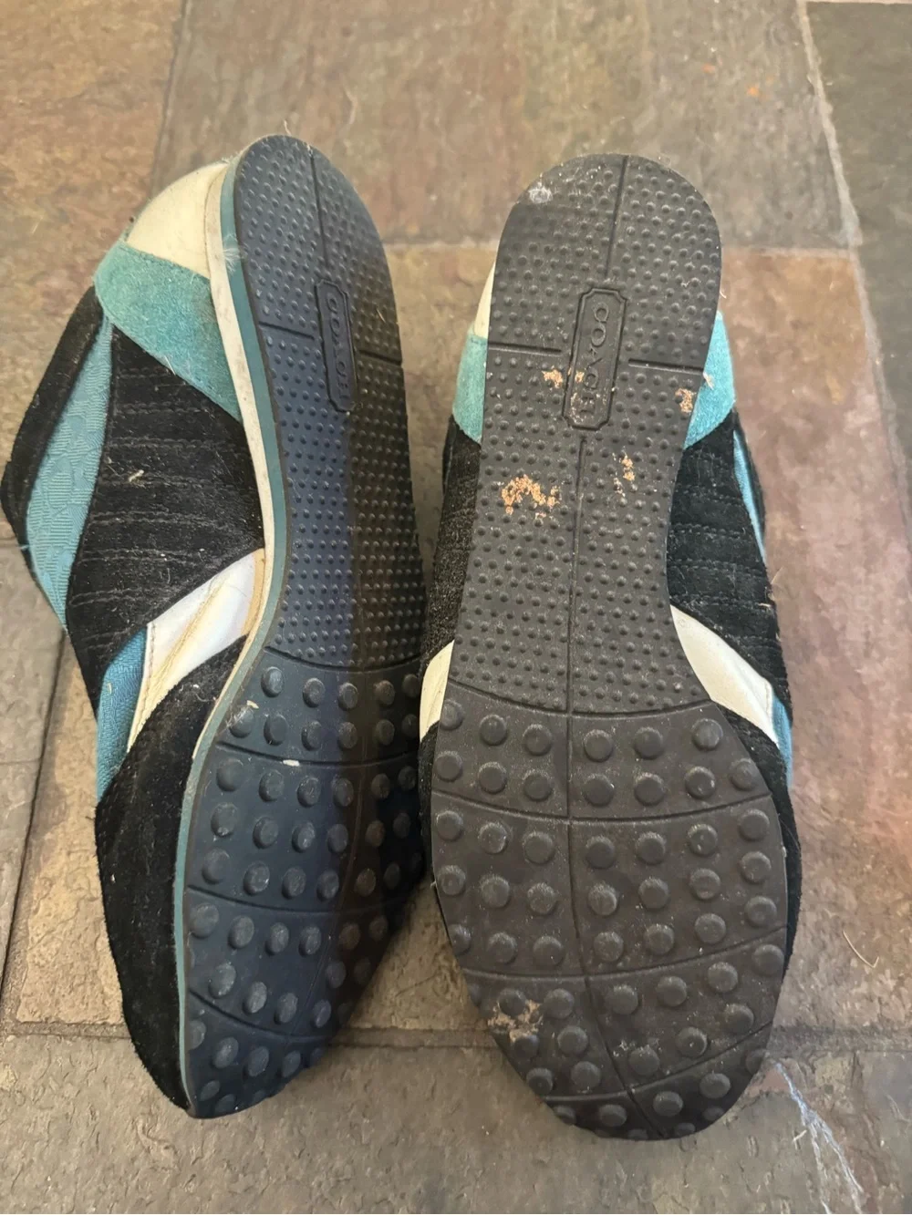 COACH Women’s Teal and Black Casual Sneakers